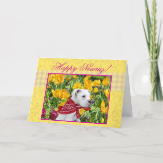 Festiva Tarjeta de felicitación de cachorro boxer para Now