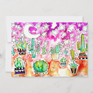 Festiva Tarjeta de felicitación de Cactus