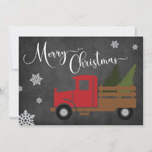Festiva Tarjeta de felicitación de camionetas de árbol de 