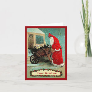 Festiva Tarjeta de felicitación de carretilla para jardine