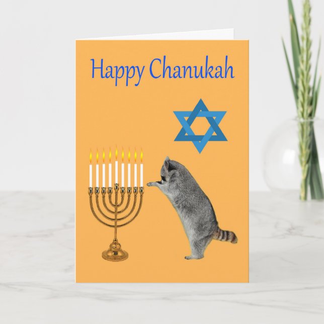 Festiva Tarjeta de felicitación de Chanukah (Anverso)