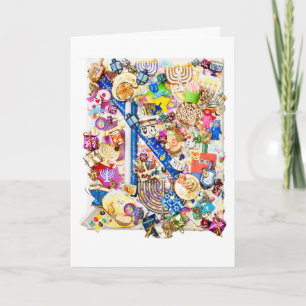 Festiva Tarjeta de felicitación de Chanukah