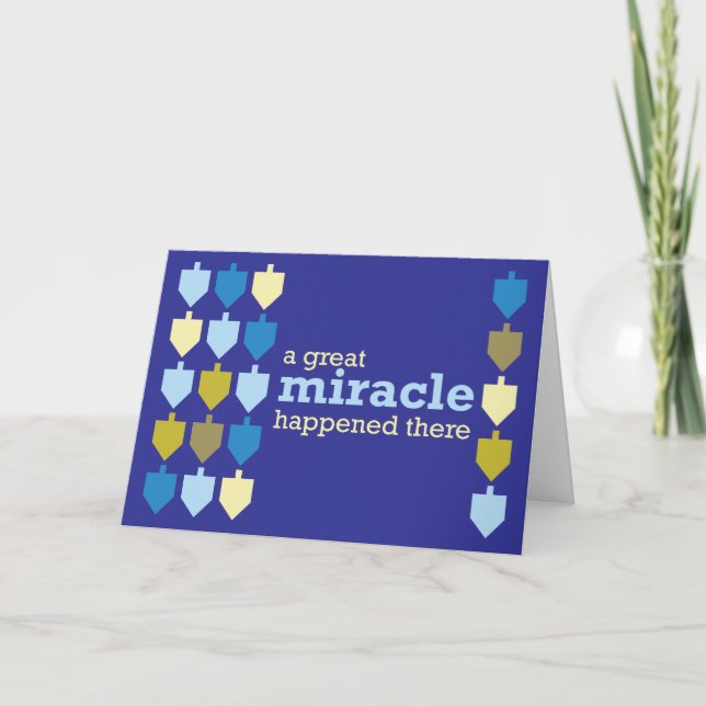 Festiva Tarjeta de felicitación de Chanukah de la familia (Anverso)