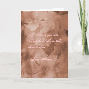 Festiva Tarjeta de felicitación de citas Jane Austen CUSTO