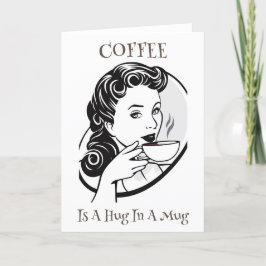 Festiva Tarjeta de felicitación de Coffee Drinker