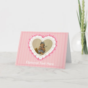 Festiva Tarjeta de felicitación de corazón de personalizab