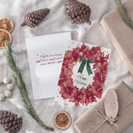 Festiva Tarjeta de felicitación de corona de hibisco navid