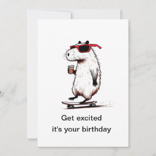 Festiva tarjeta de felicitación de cumpleaños divertida pa