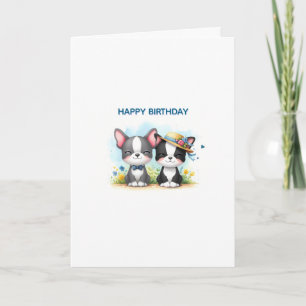 Festiva Tarjeta de felicitación de cumpleaños para Boston 