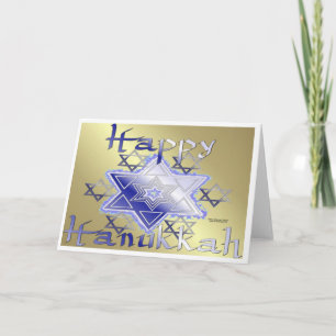 Festiva Tarjeta de felicitación de David Hanukkah Stars