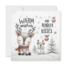 Tarjeta de felicitación de deseos cálidos y besos 