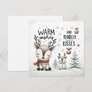 Festiva Tarjeta de felicitación de deseos cálidos y besos