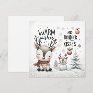 Festiva Tarjeta de felicitación de deseos cálidos y besos 