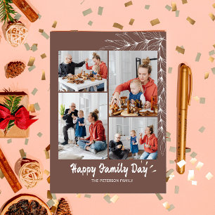 Festiva Tarjeta de felicitación de Día de la Familia con c
