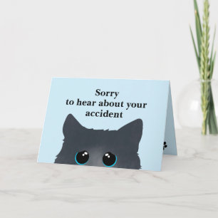 Festiva Tarjeta de felicitación de diseño de gato triste