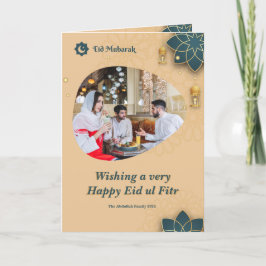 Festiva Tarjeta de felicitación de Eid con foto familiar E