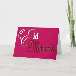 Festiva Tarjeta de felicitación de Eid Mubarak
