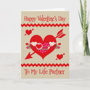 Festiva Tarjeta de felicitación de el día de San Valentín 