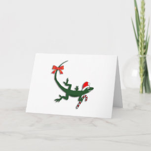 Festiva Tarjeta de felicitación de encargo del lagarto