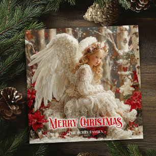 Festiva Tarjeta de felicitación de fantasía victoriana áng