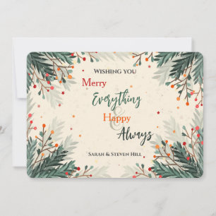 Festiva Tarjeta de Felicitación de Feliz Todo y Felicidad
