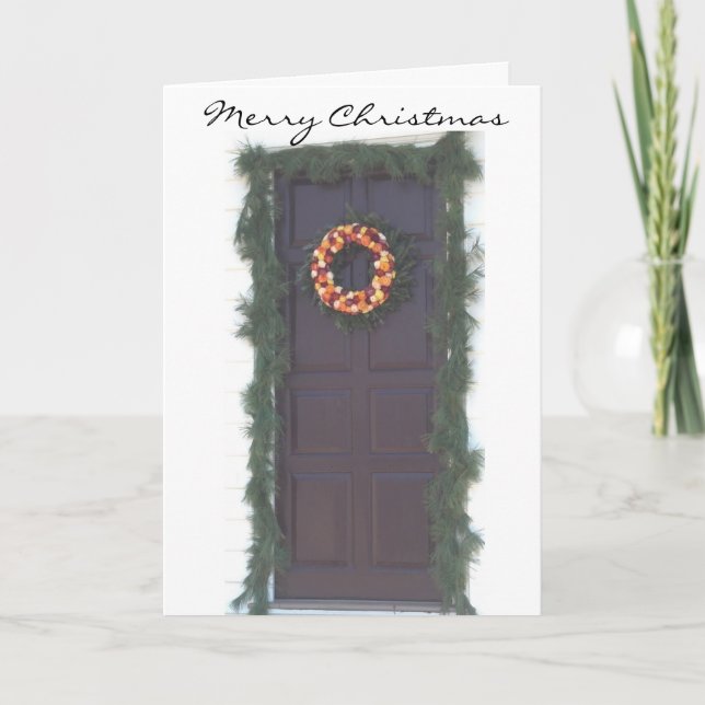 Festiva Tarjeta de felicitación de feriado colonial (Anverso)