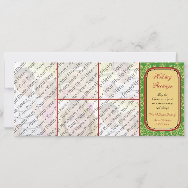 Festiva Tarjeta de felicitación de feriado para Navidades  (Anverso)