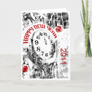 Festiva Tarjeta de felicitación de Fiesta de reloj de Año