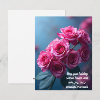 Festiva Tarjeta de Felicitación de Fiesta Elegante de Rosa