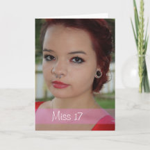Tarjeta de felicitación de foto de cumpleaños 17,