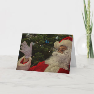 Festiva Tarjeta de felicitación de foto de Papá Noel