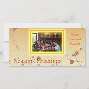 Festiva Tarjeta de felicitación de foto de vacaciones