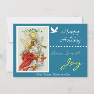 Festiva Tarjeta de felicitación de foto familiar Felices F
