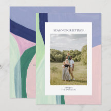 Tarjeta de felicitación de foto navideña artística