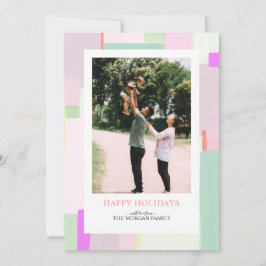 Festiva Tarjeta de felicitación de foto navideña de arte c