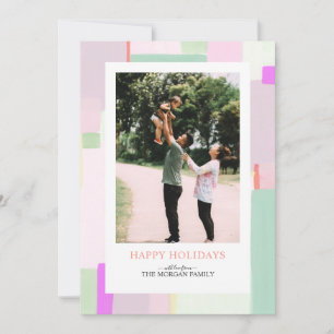 Festiva Tarjeta de felicitación de foto navideña de arte c