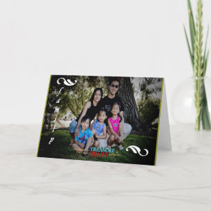 Festiva Tarjeta de felicitación de fotos de la familia de