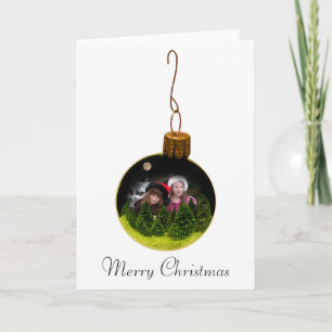 Festiva Tarjeta de felicitación de fotos de ornamento luna