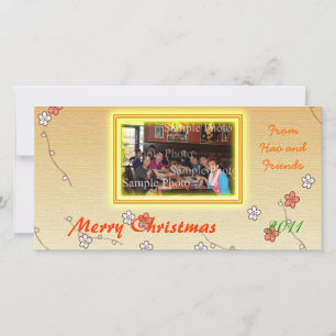 Festiva Tarjeta de felicitación de fotos de vacaciones