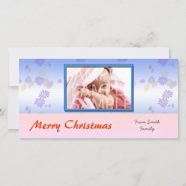 Festiva Tarjeta de felicitación de fotos de vacaciones fel (Anverso)