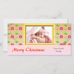 Festiva Tarjeta de felicitación de fotos de vacaciones fel