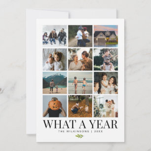 Festiva Tarjeta de Felicitación de Fotos Familiares de Año