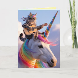 Festiva Tarjeta de Felicitación de Gatito Atractivo y Unic