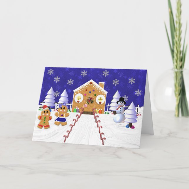 Festiva Tarjeta de felicitación de Gingerman (Anverso)