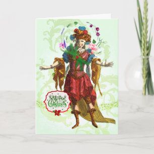 Festiva Tarjeta de felicitación de hadas de Yuletide