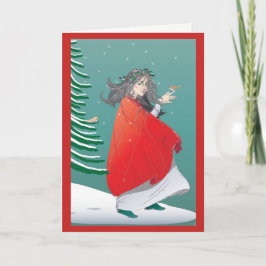 Festiva Tarjeta de felicitación de hadas del día de fiesta