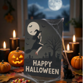 Festiva Tarjeta de Felicitación de Halloween de Bruja Espe