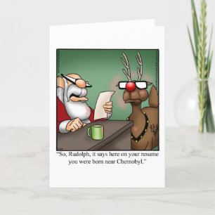 Festiva Tarjeta de Felicitación de Humor Navideño Divertid