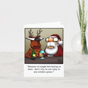 Festiva tarjeta de felicitación de humor para Navidades gr