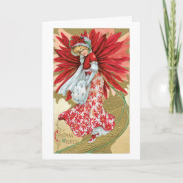 Festiva Tarjeta de felicitación de imagen navideña vintage